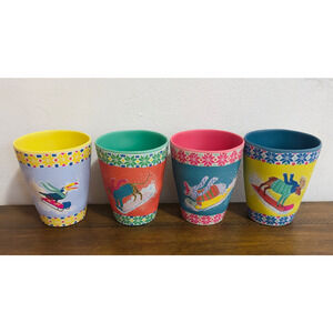 Anthropologie George & Viv by Emily Taylor Set of 4 Melamine Drinking Cups